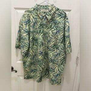 Island Republic Men's Hawaiian Hawaii Shirt Size XXL Palm Leaves Beachwear